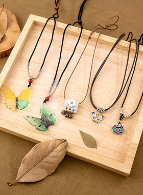 新中式蝴蝶陶瓷项链61