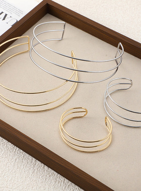 欧美风冷淡风双层手镯