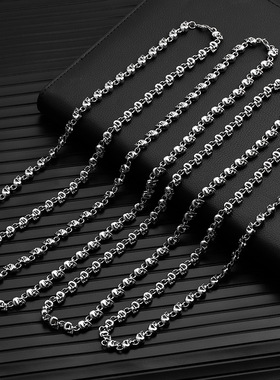 骷髅头项链男潮酷暗黑风