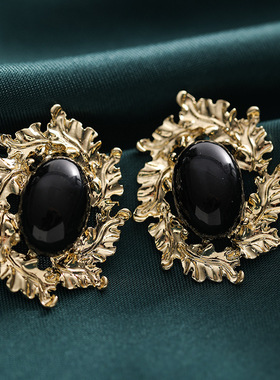 法式欧美风不规则夸张金属银针耳环新款女小众设计耳钉独特潮耳饰