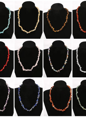 天然水晶碎石项链批发