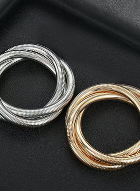 金色弹力蛇骨手镯女款
