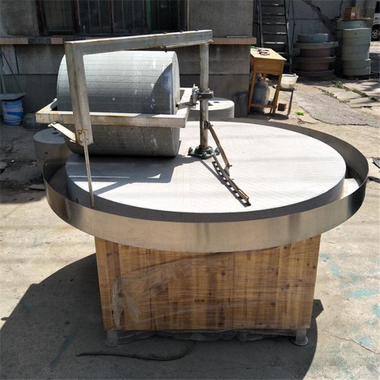 移动式电动石碾子小型1.2米石碾石磨机1.5米磨元宵面机