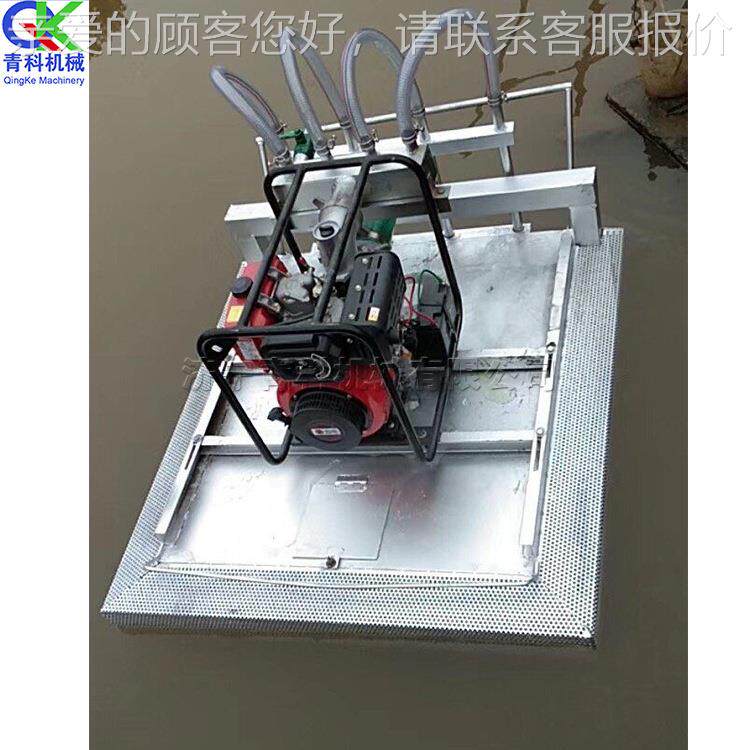 水声农作物获设筒备 塘养TEC殖莲藕收采摘机 船式浮池自走挖藕机