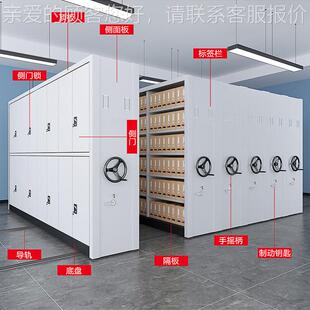 密集架档案室移动智手摇式档案柜电动柜能集资料架密文件柜凭SHFH
