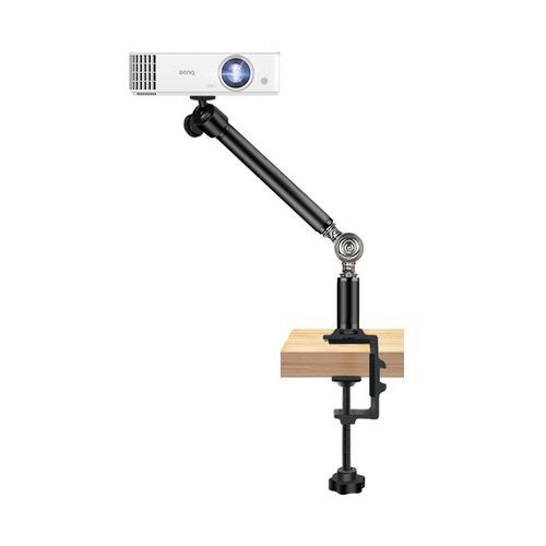 新款投影仪支架免打孔床头桌面万向折叠固定监控架子碳素钢材质曲