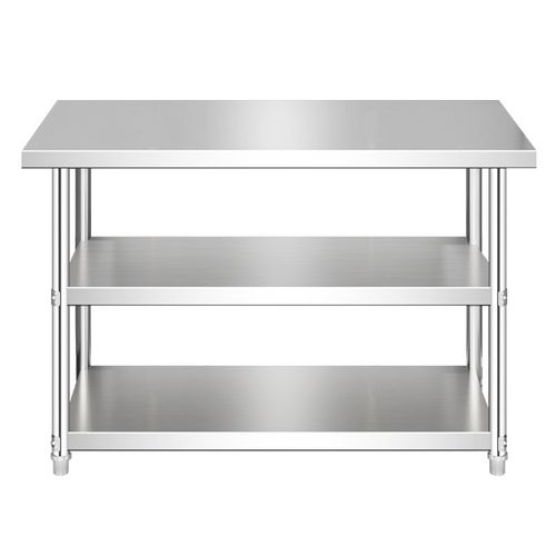 双层不锈钢工作台厨房操作台案板三层加厚不锈钢桌子打包台打荷台