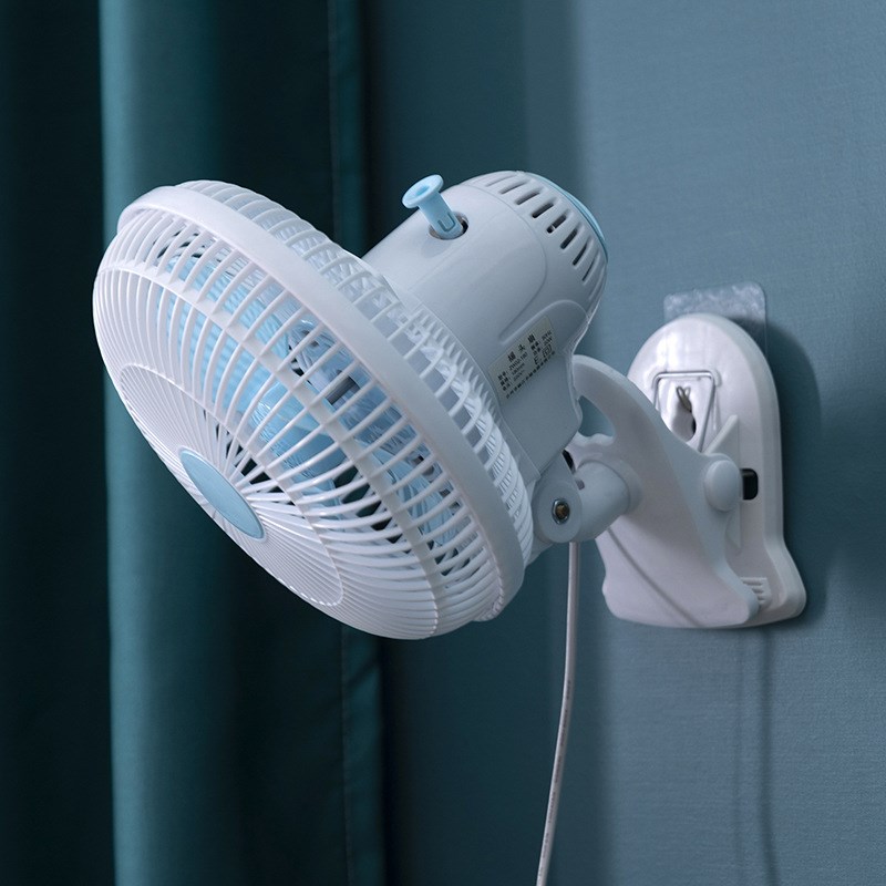 厨房挂墙小风扇宿舍挂扇壁挂式免打孔墙上电风扇插电微型夹式床头