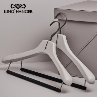 KH高端实木衣架衣柜衣帽间专用轻奢高级感木质衣架挂大衣无痕衣撑