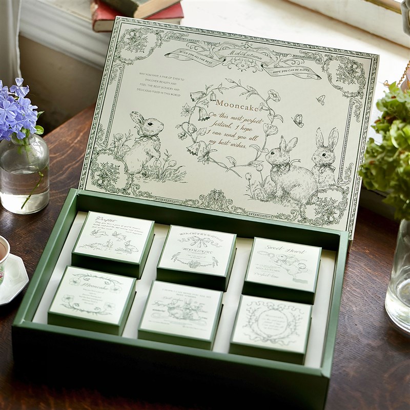 2025新款6粒月饼包装盒中秋y礼盒空盒子100g冰皮流心月饼盒定制