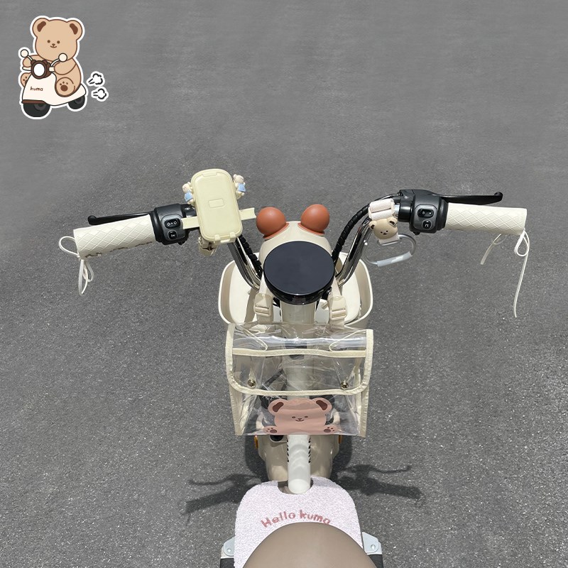 电动车通用挂包前置物兜手机挂袋自行车电瓶摩托车可爱防水挂物包