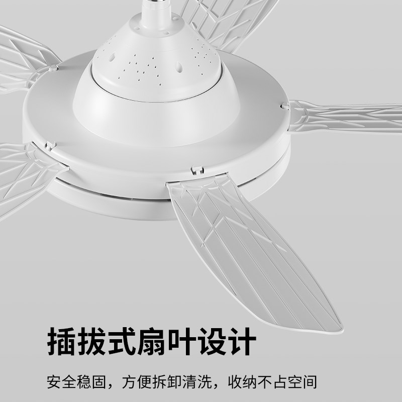 螺口风扇灯吊扇灯大风力餐厅节能吸顶三档调光led客厅卧室简约