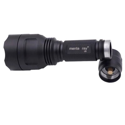 18650铜座LED强光手电筒C8铝合金外壳套件配件DIY维修组装铝光杯