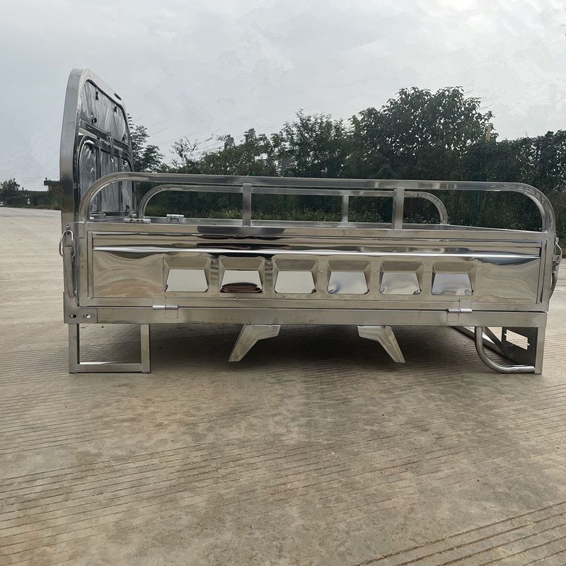 全新电动三轮车后车厢不锈钢汽油农用三轮车加厚建筑车斗车箱定制