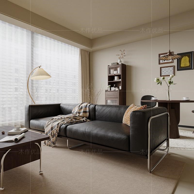 中古风餐边柜扫地机器人家政柜靠墙一体法式复古储物柜收纳柜边柜