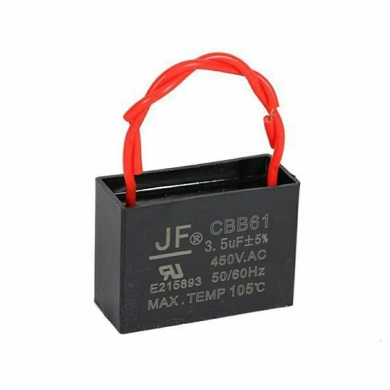 CBB61电风扇启动电容器油烟机台扇电机通用1.2 1.5UF/2UF吊扇450v