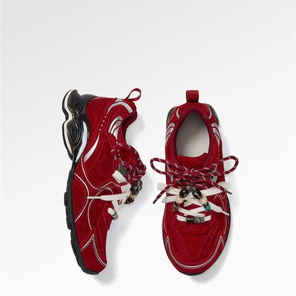 GGCC覆古涡轮老爹鞋女款C2025秋季新款增高厚底德训鞋红色休闲鞋