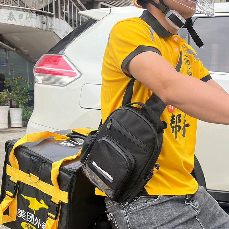 快递员包小型便携式蓝牙标签打印机胸前包快递员用收件打印机胸包