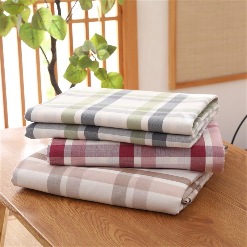 质量超级好!老粗布床单精梳纯棉加厚格子文艺日式北欧风双人床,床上用品,床单,淘宝优惠券,粉丝福利购,淘宝优惠卷