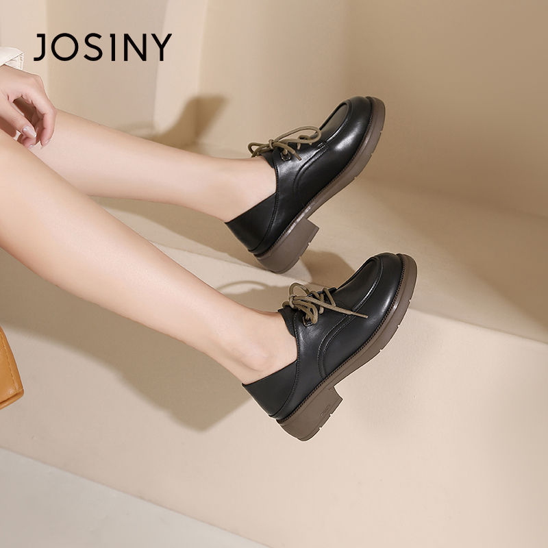 卓诗尼厚底小皮鞋英伦风