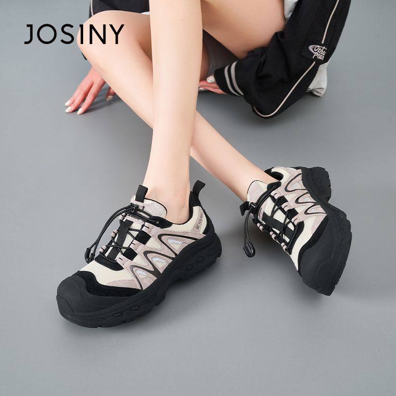 卓诗尼户外登山鞋新款春季透气网面厚底运动休闲鞋百搭低跟老爹鞋,女鞋,德训鞋,淘宝优惠券,粉丝福利购,淘宝优惠卷