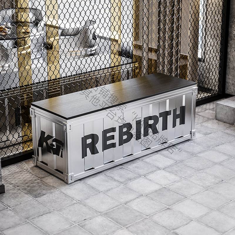 工业风创意集装箱长凳商家两用储物长凳店铺等位凳服装店换鞋凳子