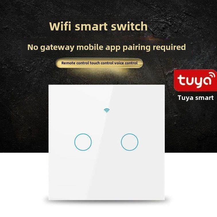 图雅智能开关86触控Wifi语音Ai音箱单火/零火中性支持小度音箱