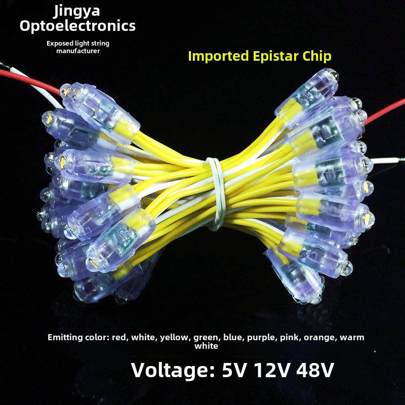Led外露灯串标志发光字6Mm9Mm12Mm穿孔灯珠打孔灯珠防水灯珠5V12V