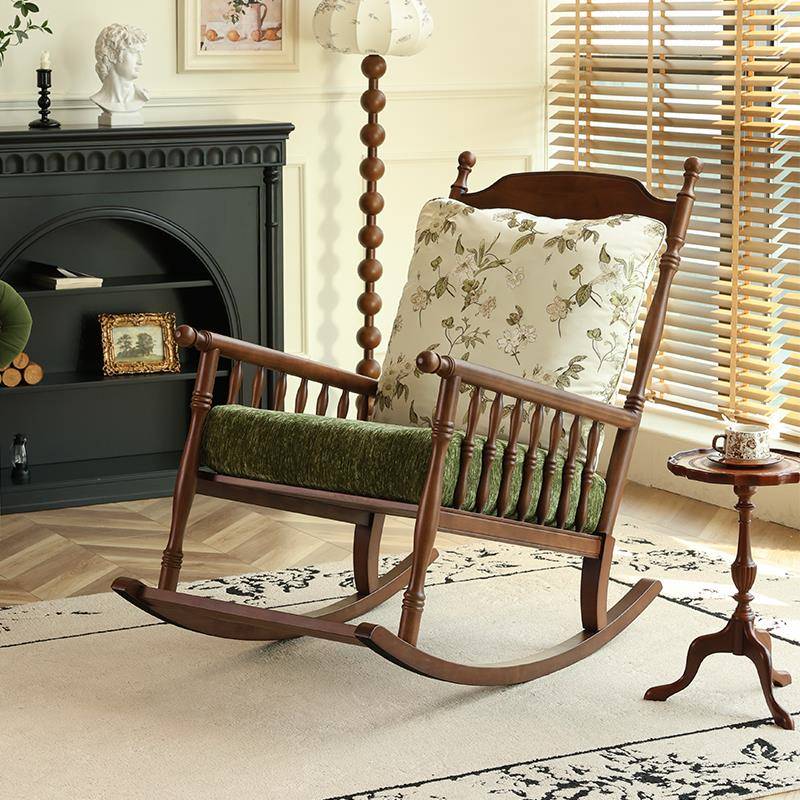 复古2025新款新型摇摇椅躺椅成人阳台客厅懒人椅高端全实木沙发椅