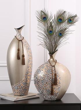 欧式陶瓷花瓶酒柜装饰品客厅电视柜玄关入户门摆件美式创意家居