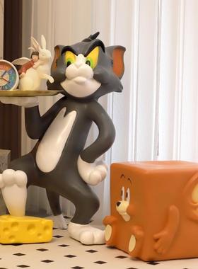 汤姆猫网红落地大摆件客厅大型搬家礼物乔迁新居电视柜装饰品高档