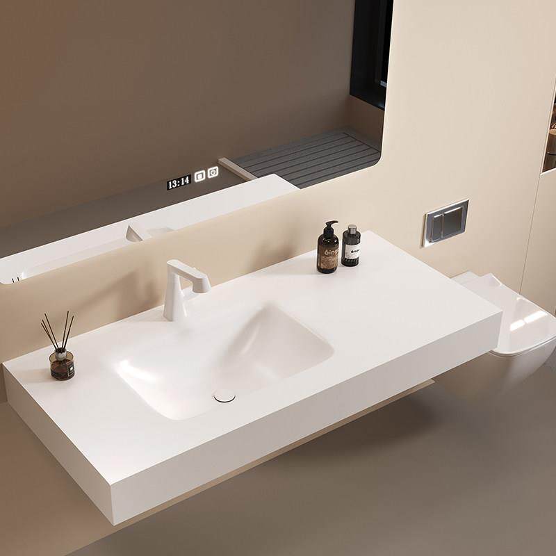 可丽耐一体盆杜丽家台面卫生间浴室柜台盆洗漱台洗脸双盆定制切角