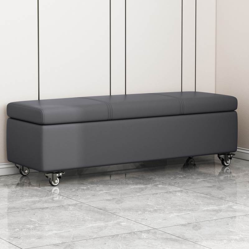 换鞋凳家用门口服装店沙发凳床尾储物箱长方形长条带轮收纳小凳子