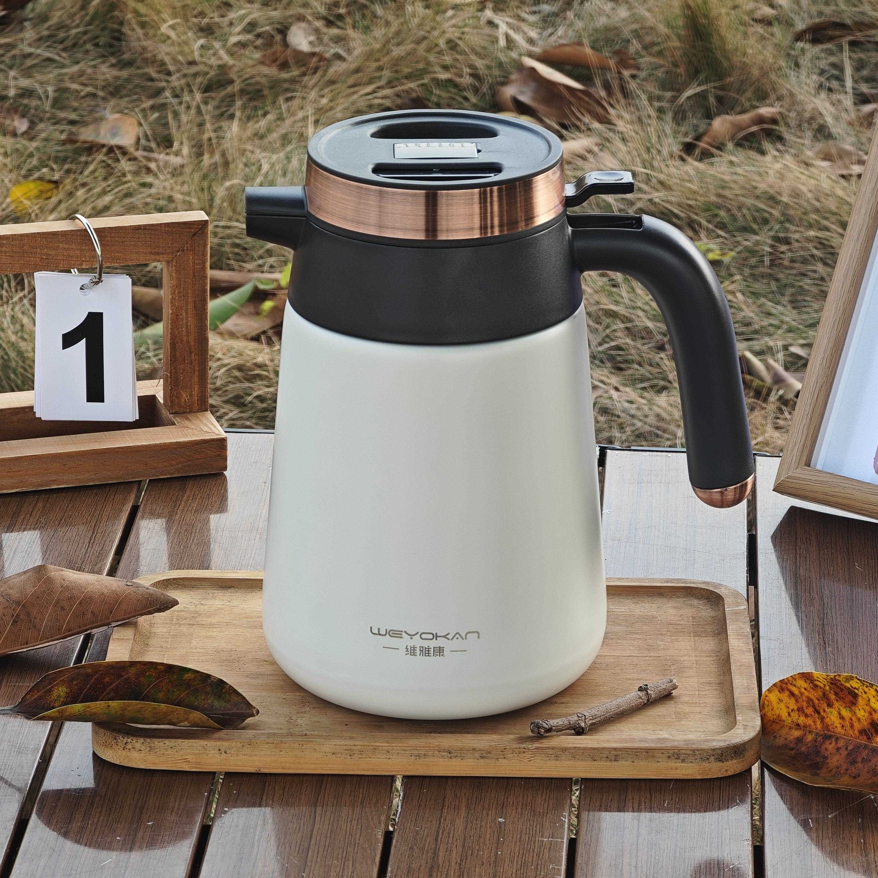 带温度显示的保温壶保温瓶暖水壶304不锈钢智能测温暖水壶家用