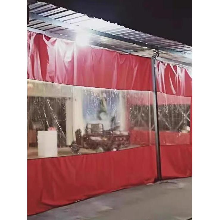户外防雨布透明防水布防晒大排档围布帐篷雨棚加厚挡风油布软玻璃