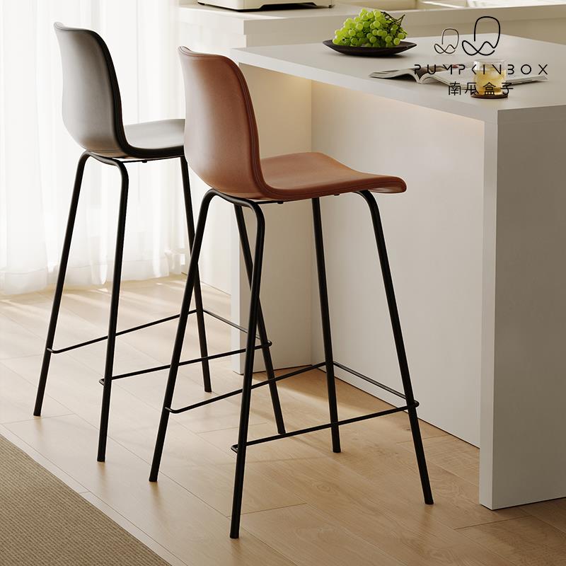 家用高脚椅北欧极简设计师现代简约吧台椅酒吧前台咖啡店高脚凳子