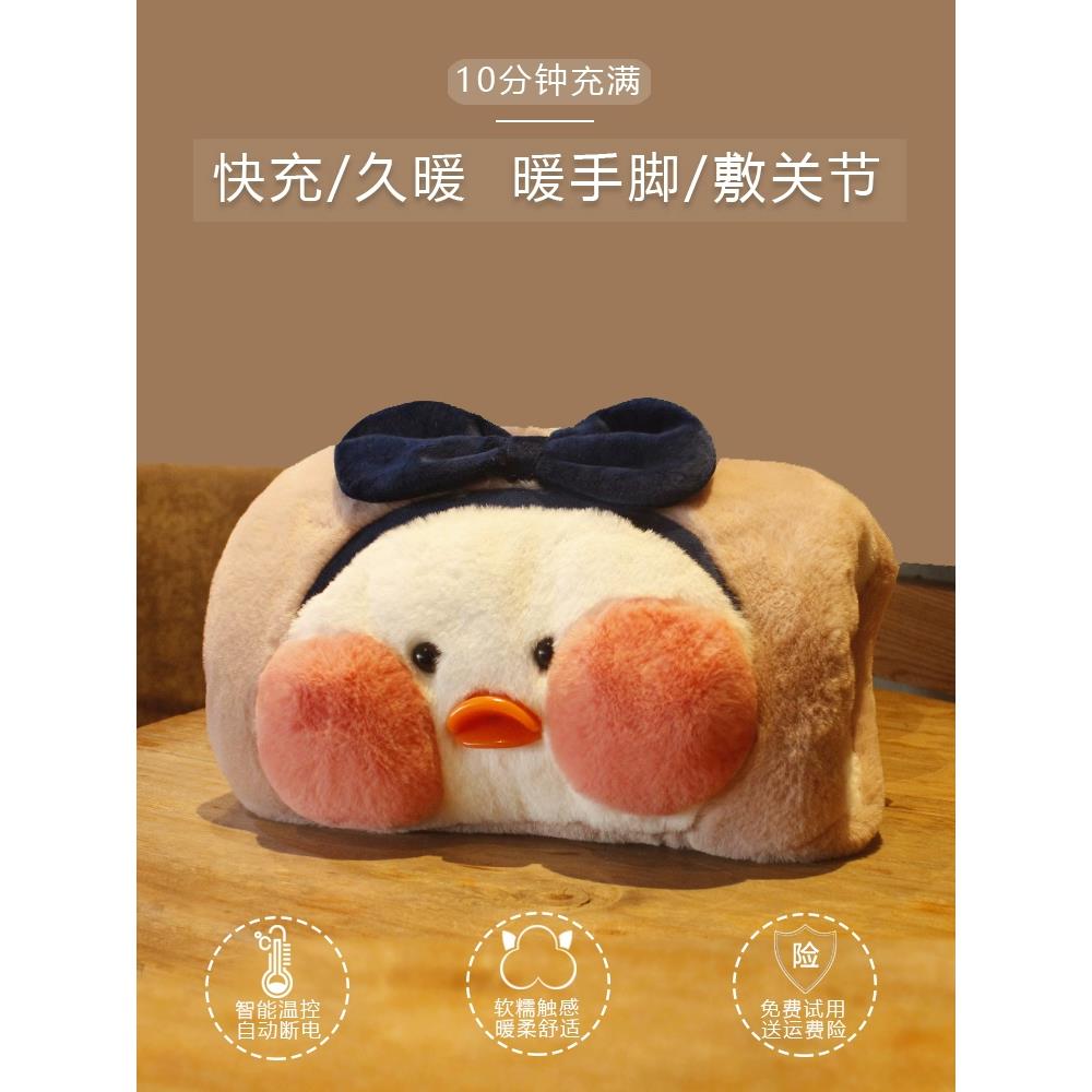 热水袋充电防爆暖水袋女可拆洗新款毛绒可爱暖手宝暖手袋电暖宝宝