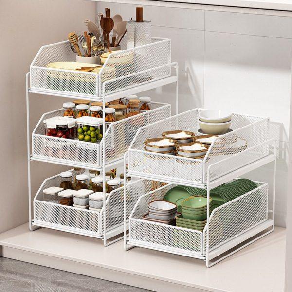 厨房置物架水下抽拉式收纳拉篮锅具碗盘多层橱柜改抽屉内置家用,厨房/烹饪用具,厨房抽屉置物架,淘宝优惠券,粉丝福利购,淘宝优惠卷