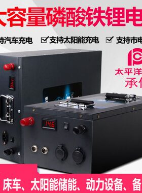 甄牌12V24V48V足容磷酸铁锂电池400A200AH床车房车锂电池副电瓶源