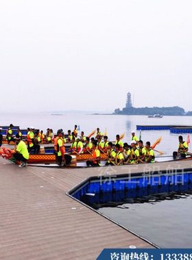 水上浮动码头木制筒桥移动公园游船垂钓鱼景区平台表演船舞台泊位