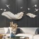 轻奢羽毛墙面装 饰客厅3d立体壁挂现代简约沙发电视背景墙创意挂件