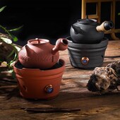 电陶炉煮茶器小型家用静音砂铫煮茶壶防水电陶炉朱泥电茶炉煮茶器