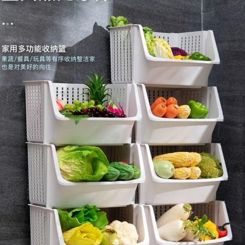 星优厨房置物架落地多层蔬菜收纳架桌面阳台客厅家用收纳篮储物筐