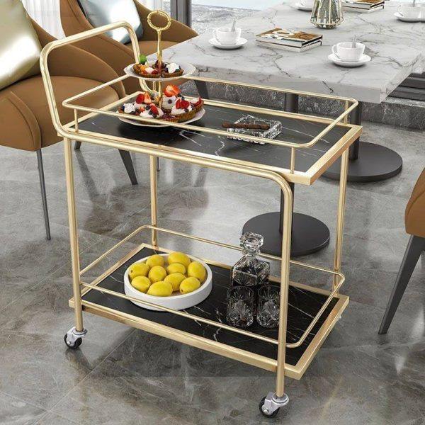 北欧移动小推车档推车收纳酒店酒水金色多层铁艺餐车餐厅传菜车,商业/办公家具,餐盘收集车,淘宝优惠券,粉丝福利购,淘宝优惠卷