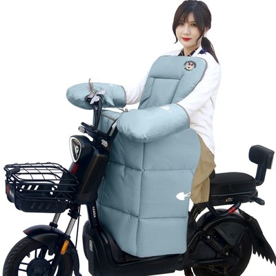 冬季电动车分体式挡风被可折叠双面防水加绒加厚电瓶车小型挡风被