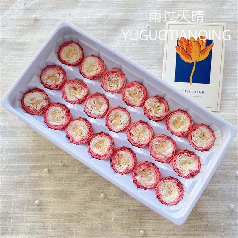 优质A级永生奥斯汀玫瑰花巧克力2-3cmDIY玻璃罩钥匙扣手工花材