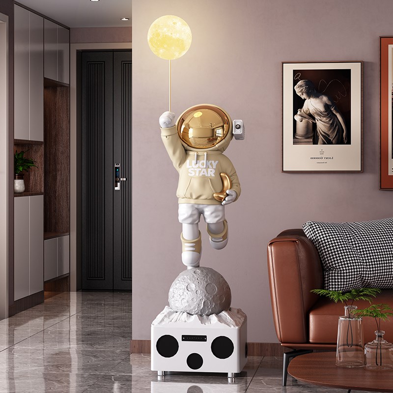 太空人宇航员大摆件客厅落地电视柜旁K歌蓝牙音箱开业乔迁装饰品