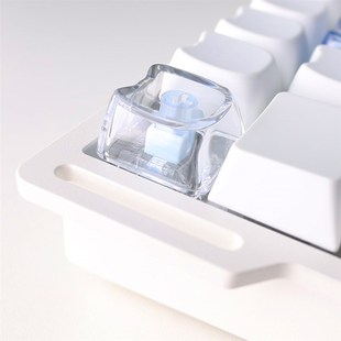 透明Mao高度可爱猫形键帽PC材质1U键帽客制化DIY素材磁轴机械键盘