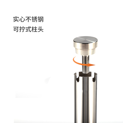 美术馆博物馆隔离栏穿绳立柱画廊警戒栏杆一米线伸缩带矮围栏防护