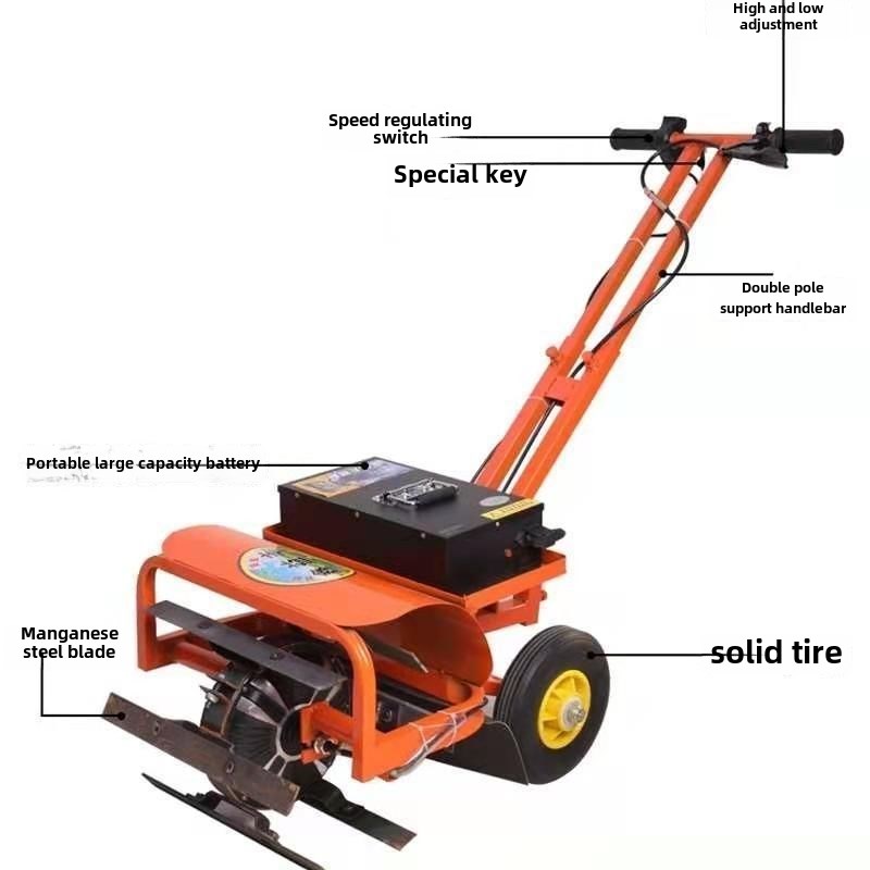 新款多功能电动除草机开沟锄草神器犁地翻土锂电池充电式农用微耕